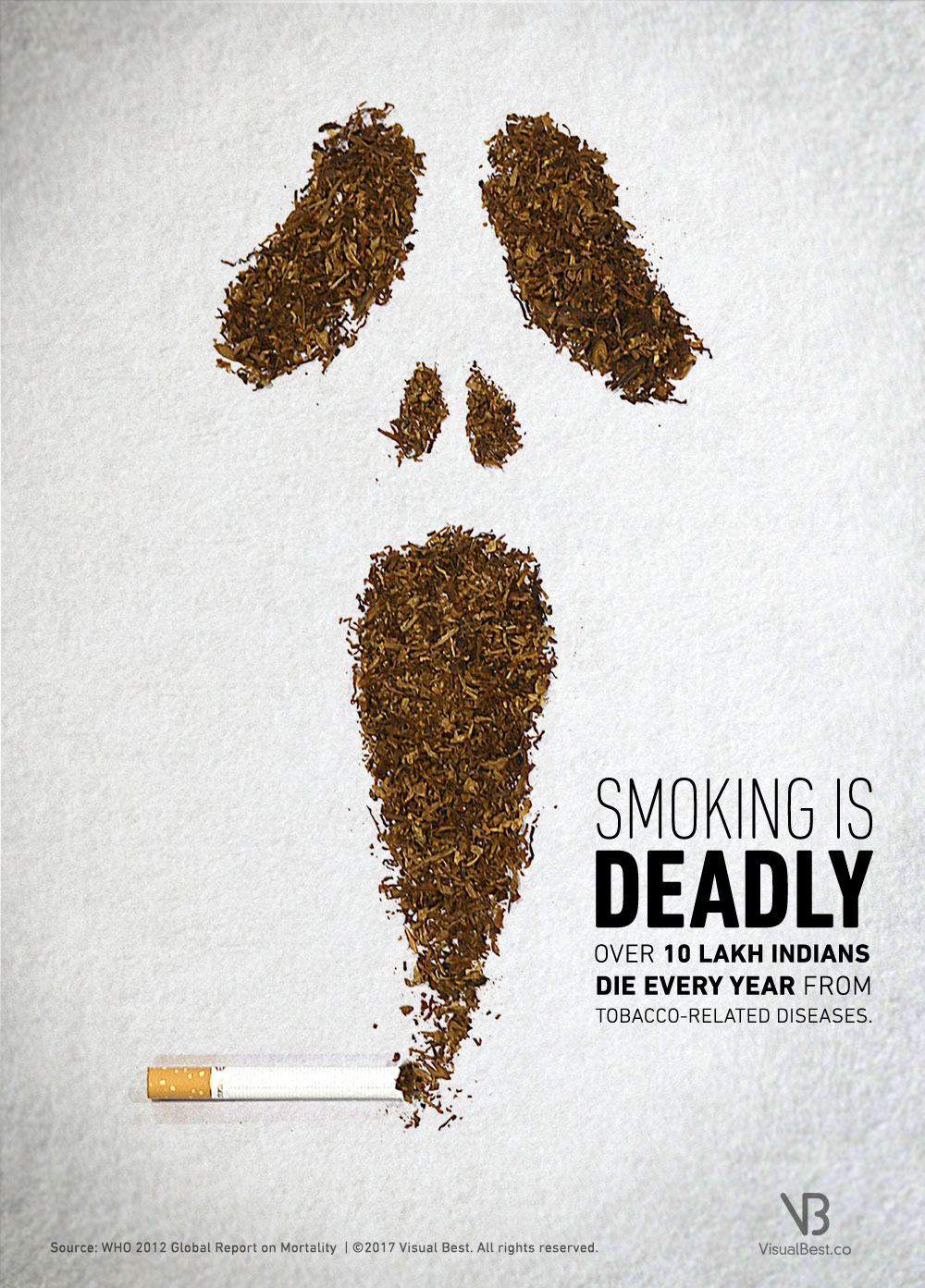 Smoking Is Deadly Poster Design Dasantosh